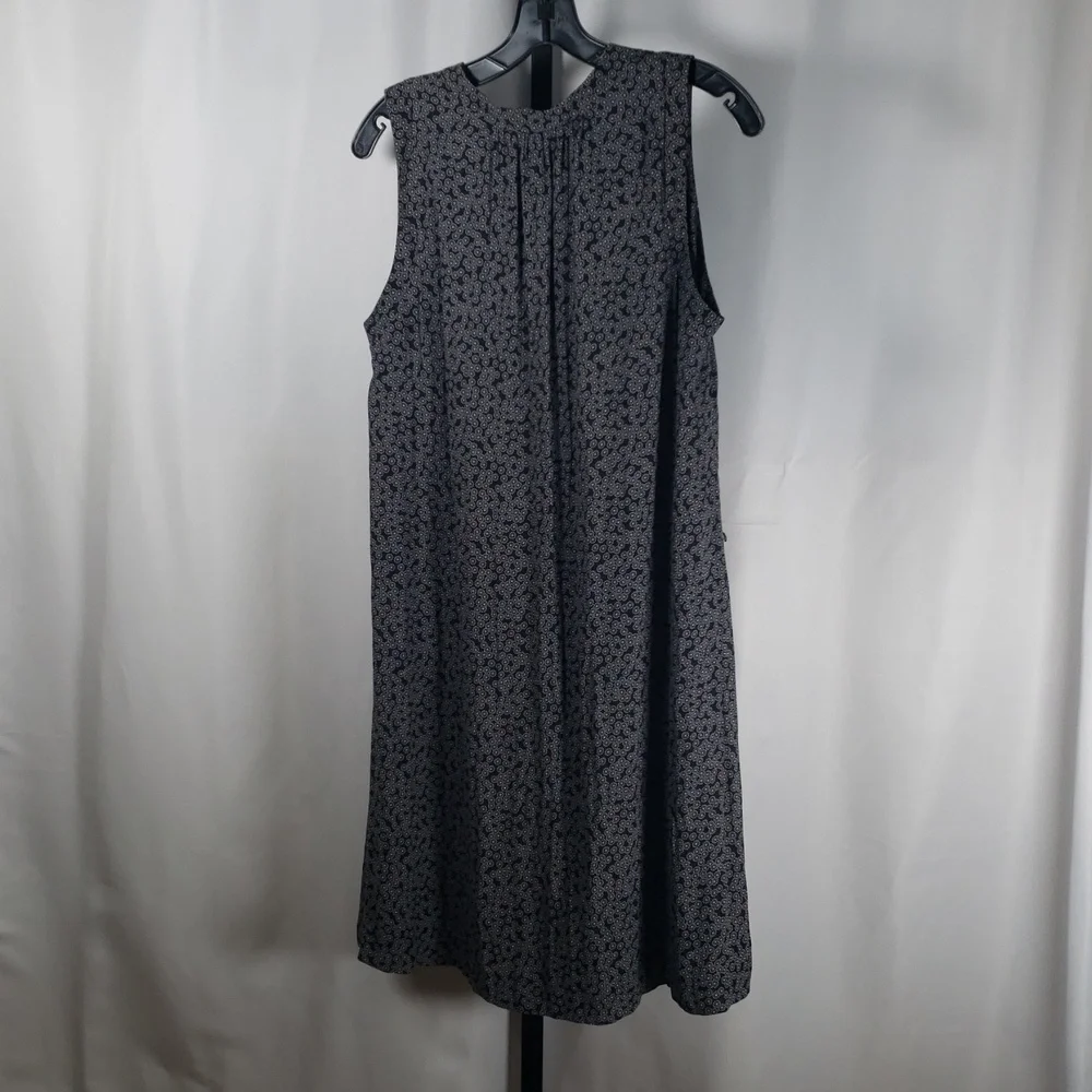 LOFT Black Sleeveless Above-the-Knee Dress - SZ L  - Missing Belt - Picture 6 of 8